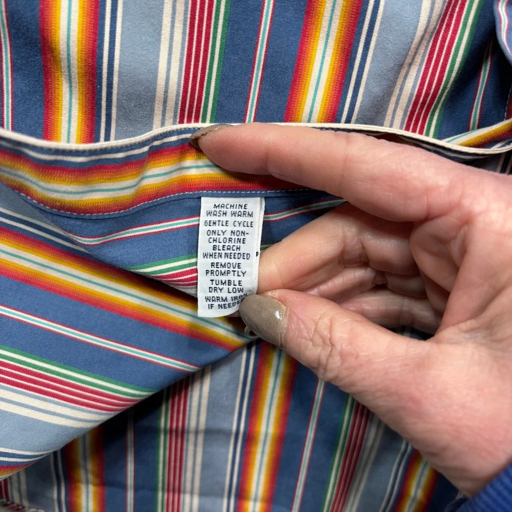 Polo Ralph Lauren Mens Striped Button Down Shirt Large‎ Multi Color #1137